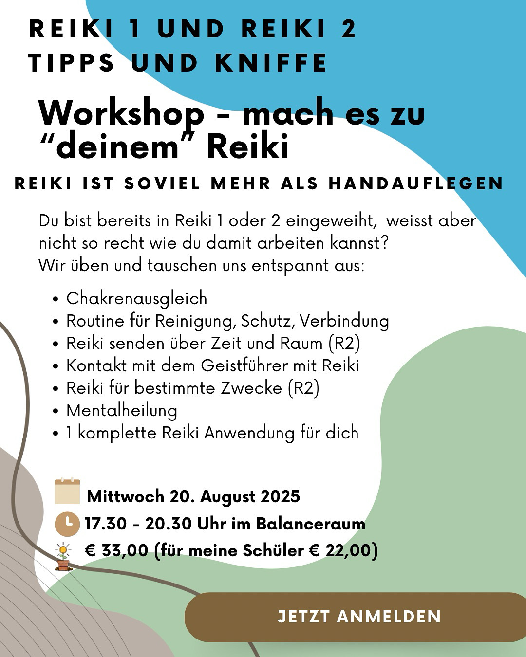 Reiki Fresh up Reiki 1 und Reiki 2